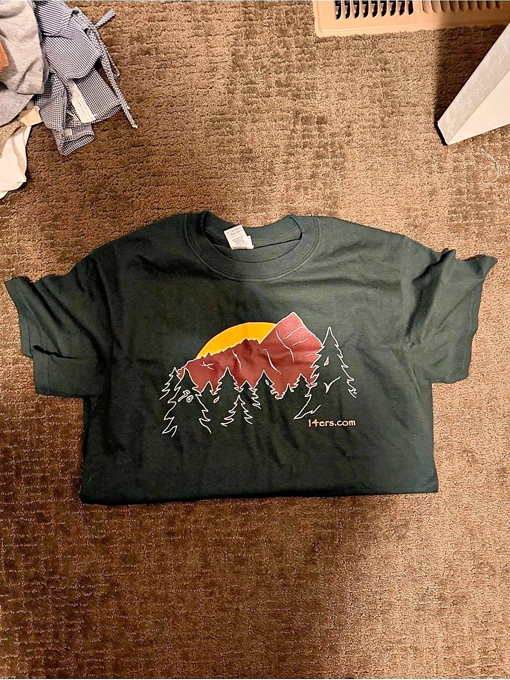14ers.com Colorado Fourteeners Peak Checklist T-Shirt - Picture 1 of 2